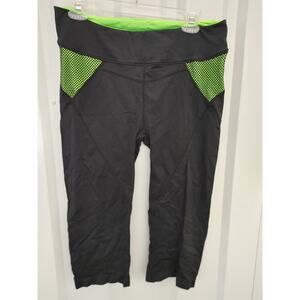 SHOACTIVE Leggings Mesh Accent XL Black Neon Green